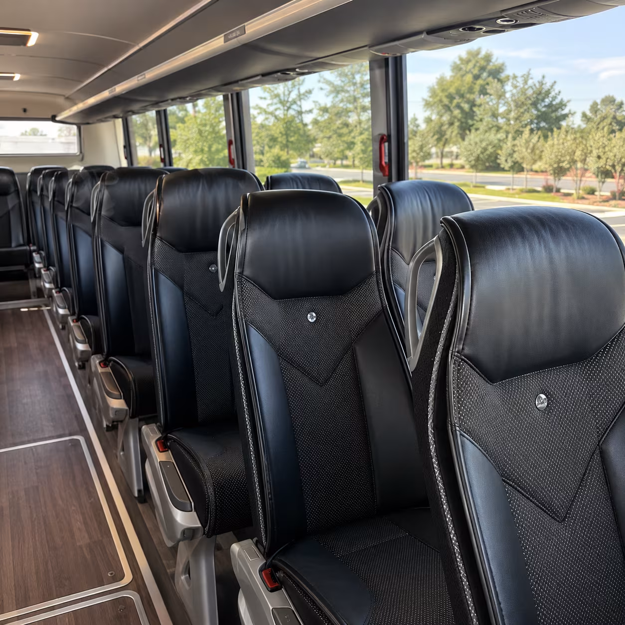 lakeville 45 passenger charter bus interior