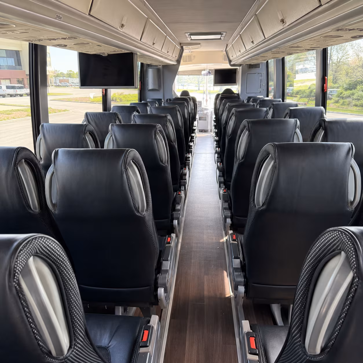 lakeville 56 passenger charter bus inside